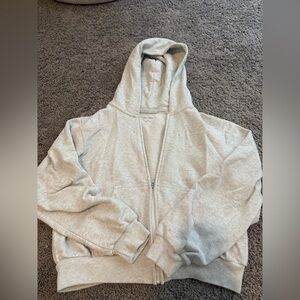 Hollister Gray Zip-Up Hoodie size xxs